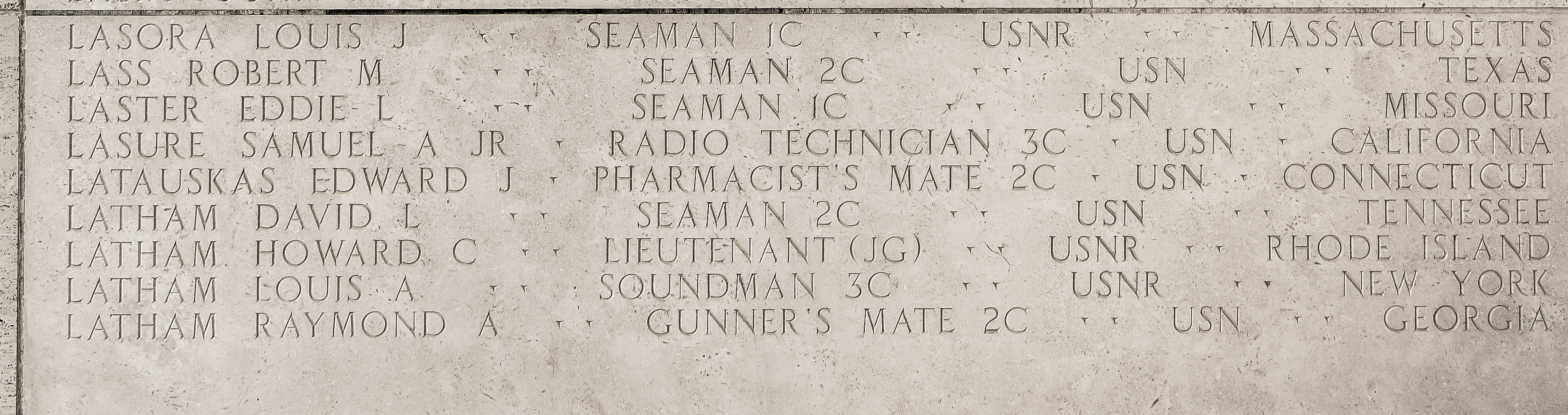 Samuel A. Lasure, Radio Technician Third Class